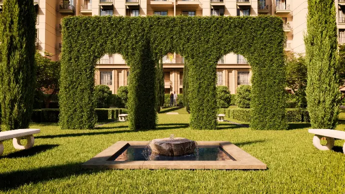 BETA Residence gardens and landscaped paths