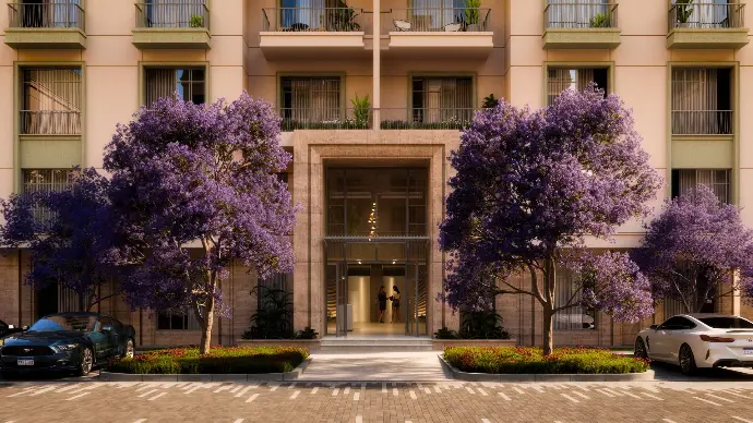 BETA Residence architectural entrance and landscape