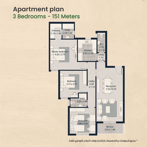 3 Bedrooms Apartment in Beta Greens - New Cairo